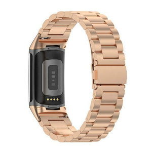 Rose Gold Stainless Steel Band for Fitbit Charge 5