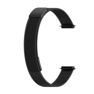 Black Metal Watch Strap for Fitbit Luxe