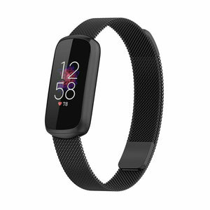 Black Metal Strap for Fitbit Luxe